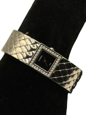 Chanel Matelassé Diamond Bezel Wristwatch