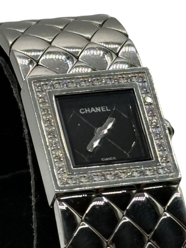 Chanel Matelassé Diamond Bezel Wristwatch