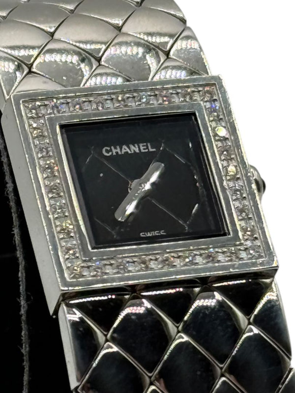 Chanel Matelassé Diamond Bezel Wristwatch