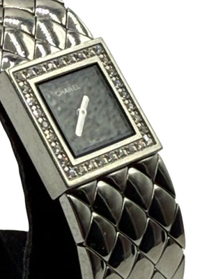 Chanel Matelassé Diamond Bezel Wristwatch