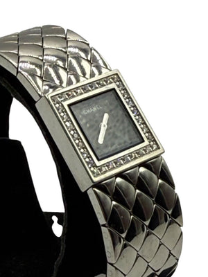 Chanel Matelassé Diamond Bezel Wristwatch