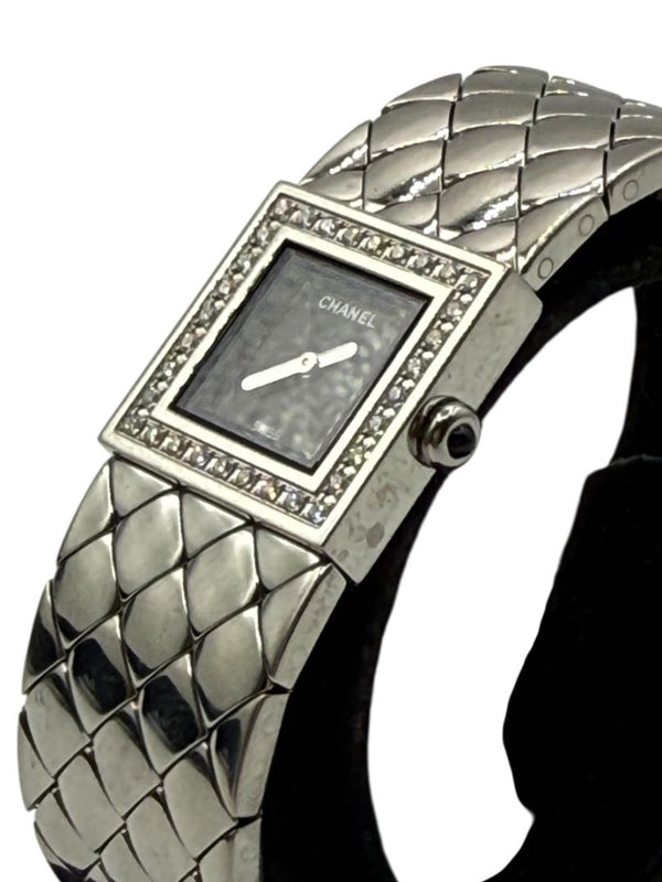 Chanel Matelassé Diamond Bezel Wristwatch