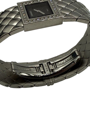 Chanel Matelassé Diamond Bezel Wristwatch
