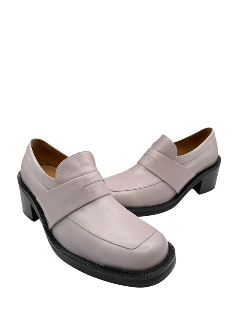 Dries Van Noten Block Heel Leather Loafers – Size 39.5