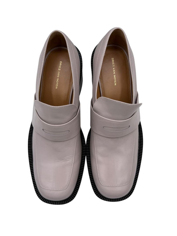 Dries Van Noten Block Heel Leather Loafers – Size 39.5
