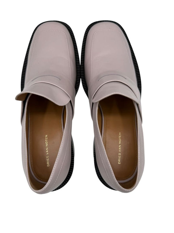 Dries Van Noten Block Heel Leather Loafers – Size 39.5