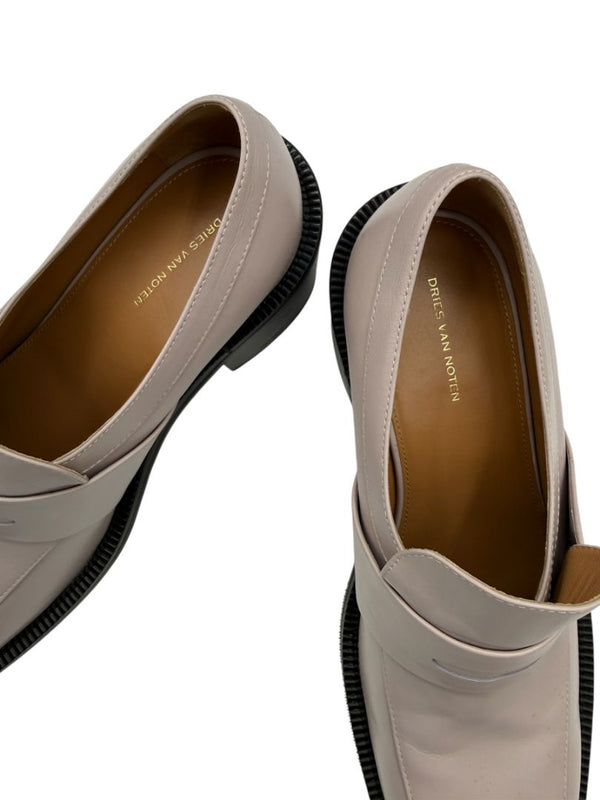 Dries Van Noten Block Heel Leather Loafers – Size 39.5