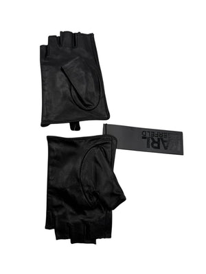 Karl Lagerfeld Embellished Fingerless Leather Gloves – Size S/M