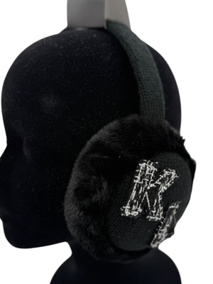 Karl Lagerfeld Paris Faux Fur "KL Patch" Earmuffs – One Size