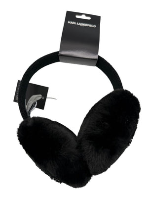 Karl Lagerfeld Paris Faux Fur "KL Patch" Earmuffs – One Size