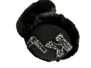 Karl Lagerfeld Paris Faux Fur "KL Patch" Earmuffs – One Size