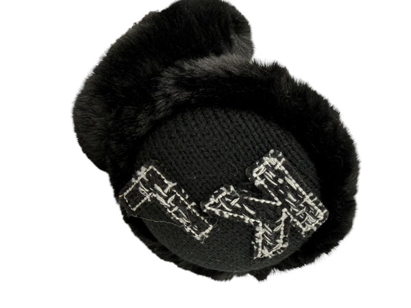 Karl Lagerfeld Paris Faux Fur "KL Patch" Earmuffs – One Size
