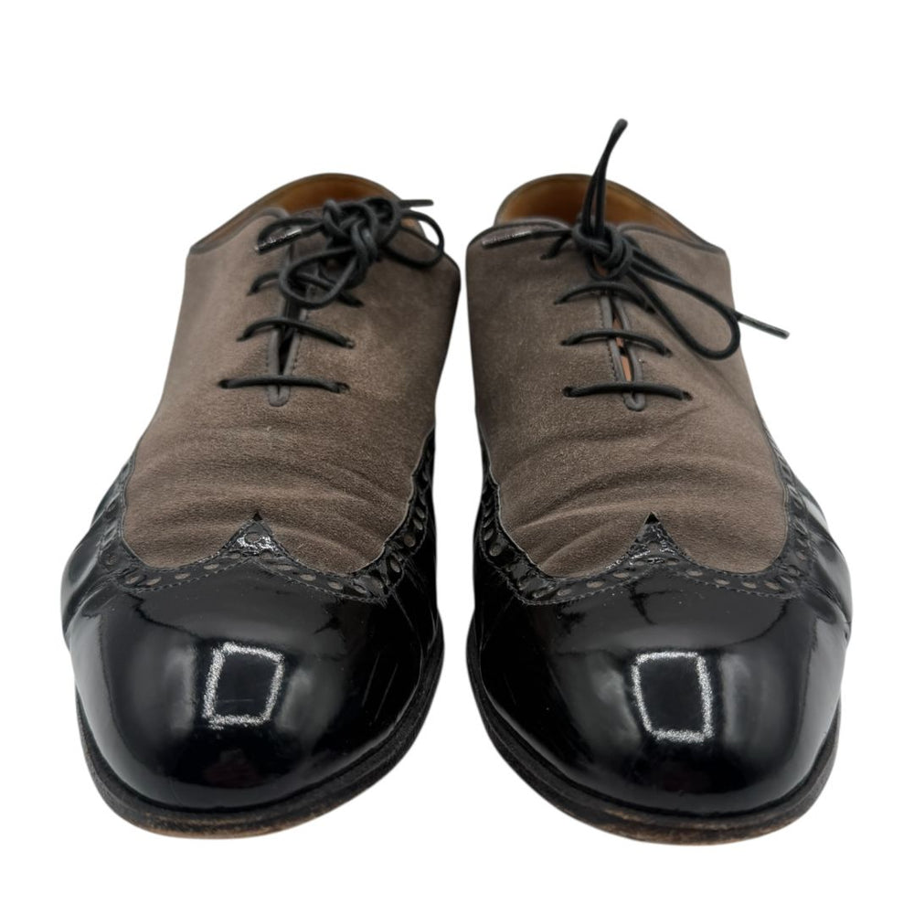 Gravati Two-Tone Suede & Patent Leather Oxfords – 9.5