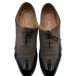 Gravati Two-Tone Suede & Patent Leather Oxfords – 9.5
