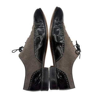 Gravati Two-Tone Suede & Patent Leather Oxfords – 9.5