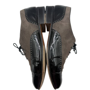 Gravati Two-Tone Suede & Patent Leather Oxfords – 9.5