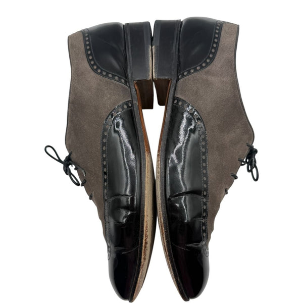 Gravati Two-Tone Suede & Patent Leather Oxfords – 9.5