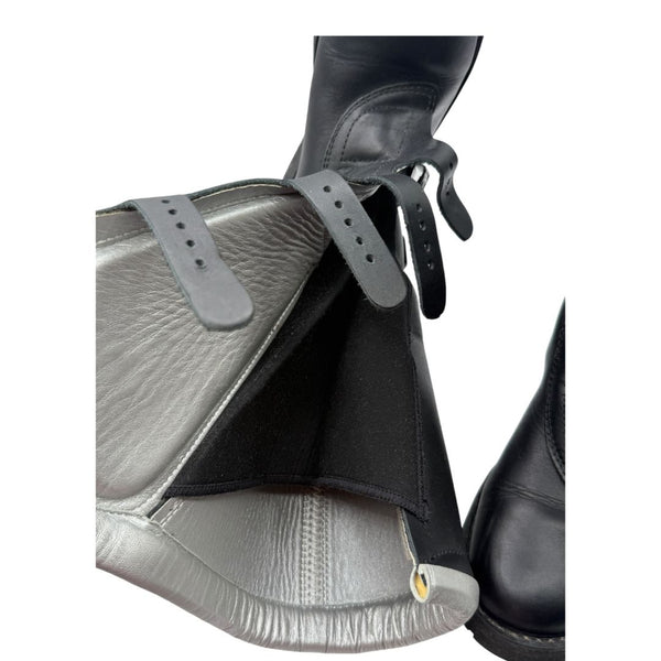 Chanel Black Leather CC Plaque Biker Boots – Runway Winter 2003 – Size EU 40