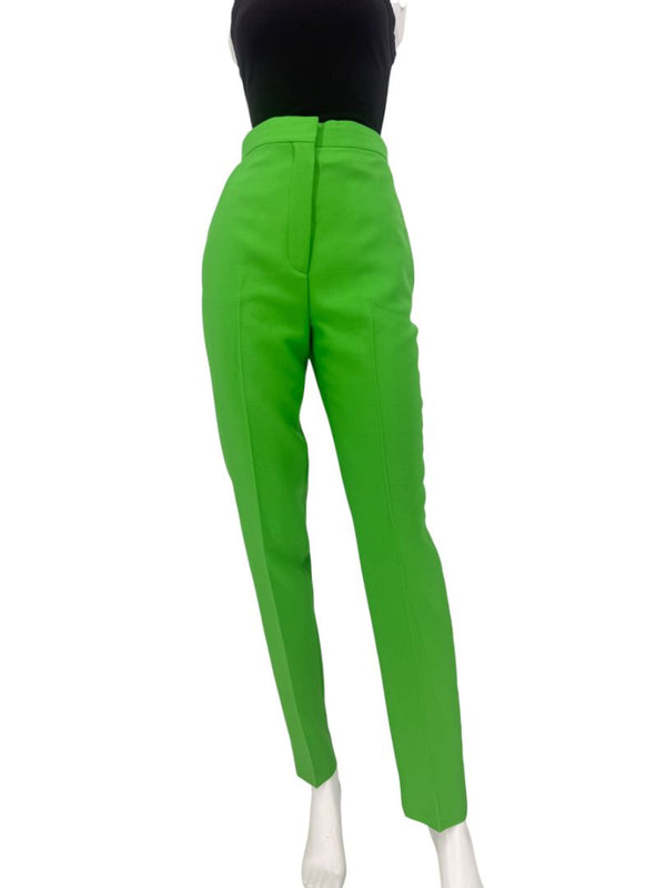 Alexander McQueen Neon Green Tailored Cigarette Pants – Size IT 40