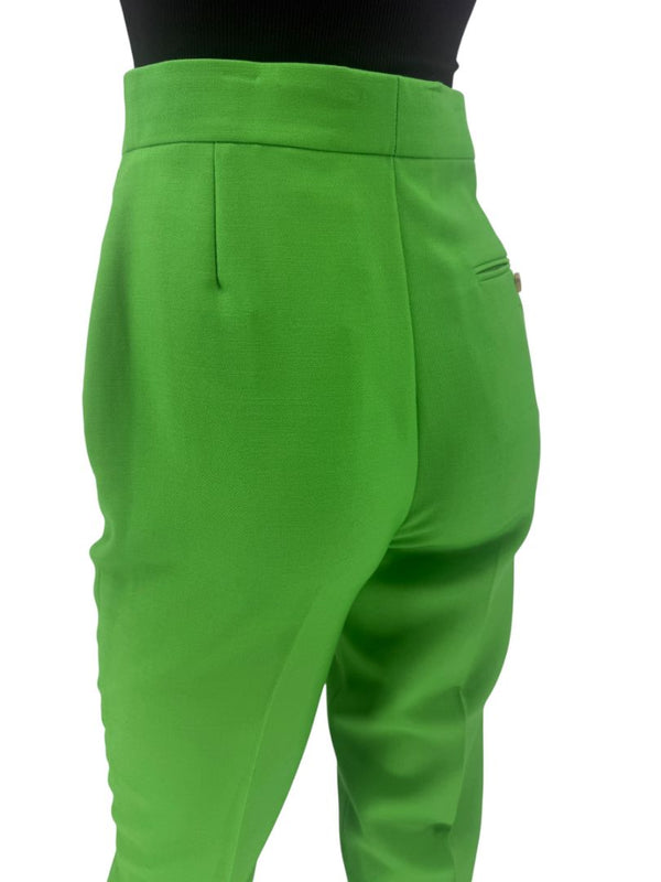 Alexander McQueen Neon Green Tailored Cigarette Pants – Size IT 40