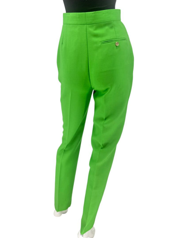 Alexander McQueen Neon Green Tailored Cigarette Pants – Size IT 40