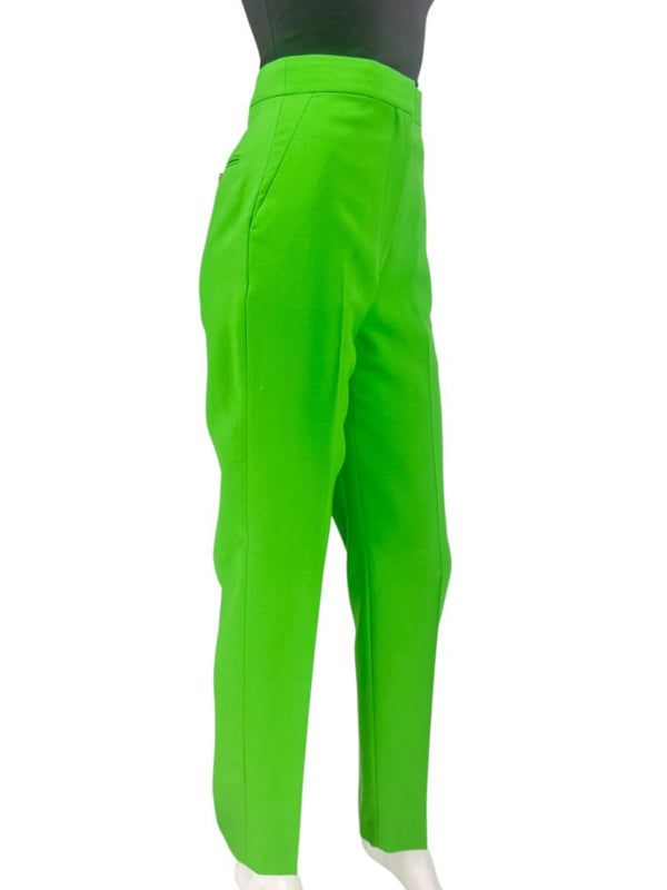 Alexander McQueen Neon Green Tailored Cigarette Pants – Size IT 40