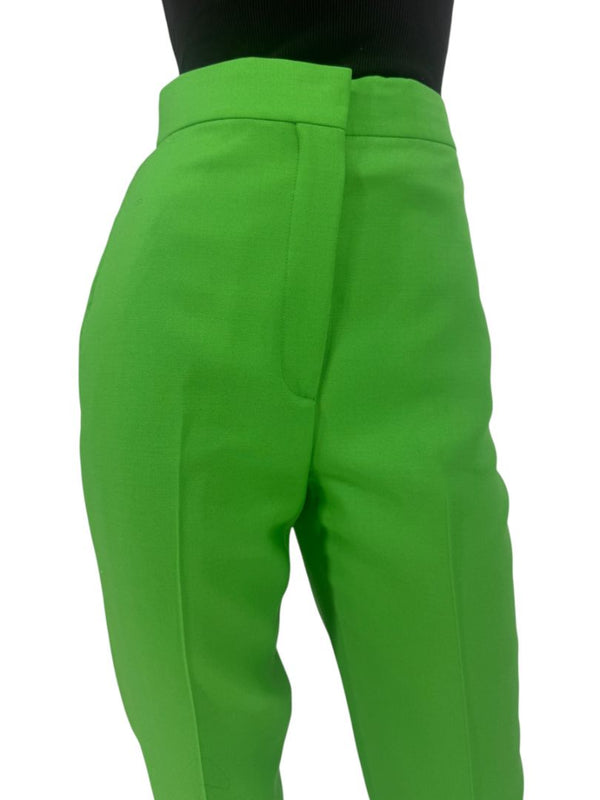 Alexander McQueen Neon Green Tailored Cigarette Pants – Size IT 40