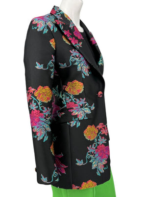 Etro Black Floral Embroidered Blazer – Size US 4 / IT 40