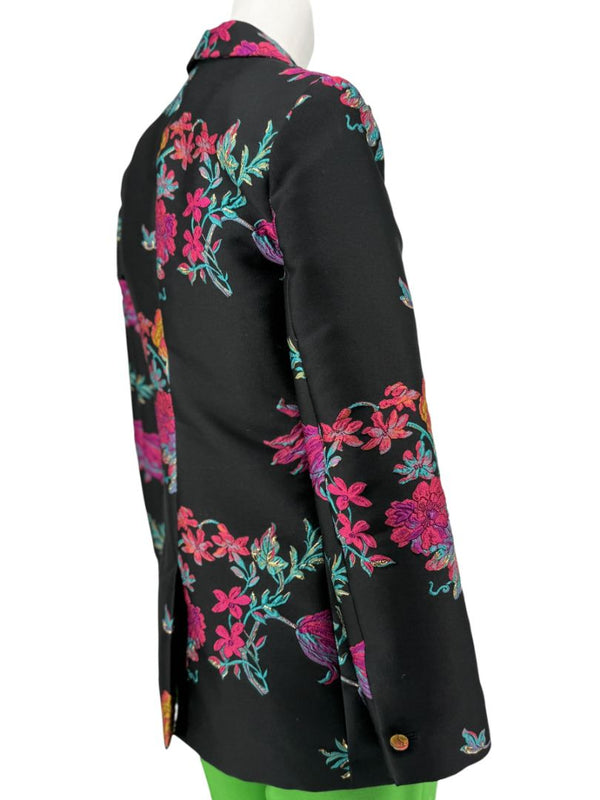 Etro Black Floral Embroidered Blazer – Size US 4 / IT 40
