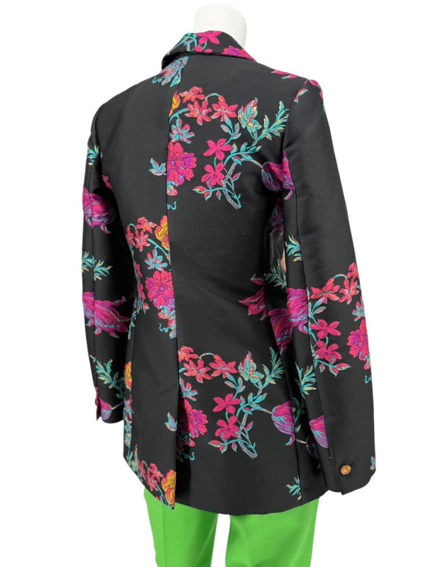 Etro Black Floral Embroidered Blazer – Size US 4 / IT 40
