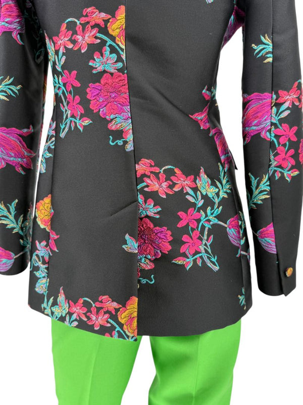Etro Black Floral Embroidered Blazer – Size US 4 / IT 40