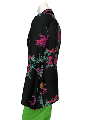 Etro Black Floral Embroidered Blazer – Size US 4 / IT 40