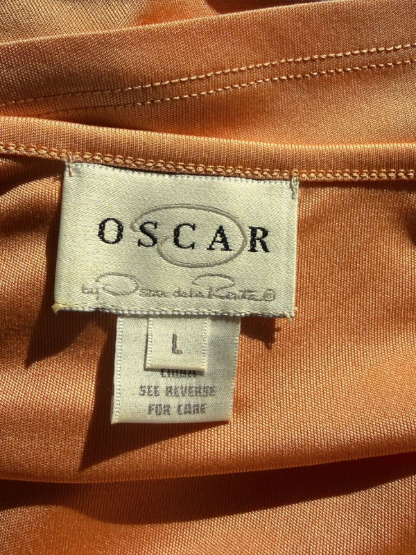 Oscar de la Renta Silk Sheer Blouse & Coordinating Camisole Set – Size 14