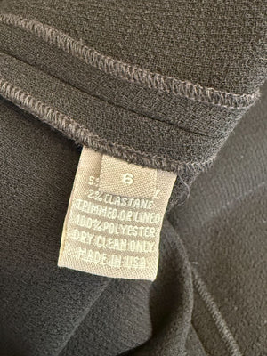 Lela Rose Black Wool-Blend Tie Sleeve Dress – Size 6