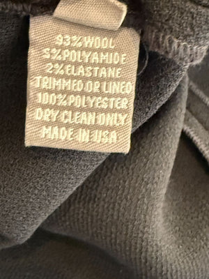 Lela Rose Black Wool-Blend Tie Sleeve Dress – Size 6