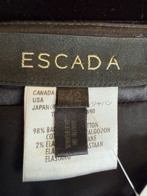 Escada Black Velvet Stretch Pencil Skirt – Size 40/US 10