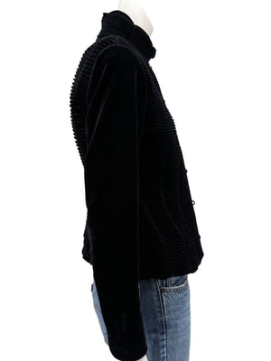 Worth Black Textured Velvet Statement Jacket - Size 4