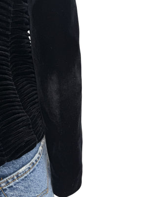 Worth Black Textured Velvet Statement Jacket - Size 4
