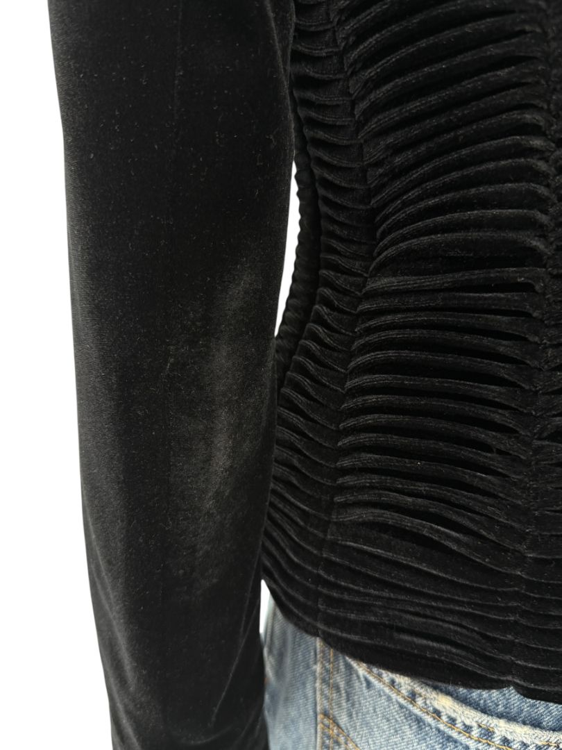 Worth Black Textured Velvet Statement Jacket - Size 4