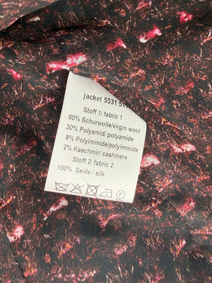 Typical Maison Common Signature Tweed Jacket Bordeaux – Size FR 36