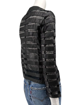 Armani Collezioni Leather & Lace Jacket - Size US 2