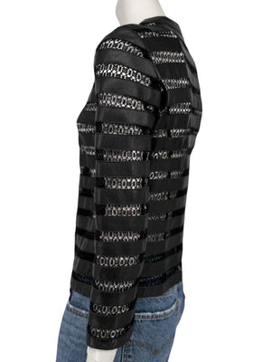 Armani Collezioni Leather & Lace Jacket - Size US 2