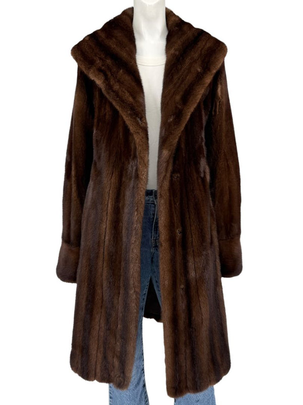 NAFA North American Ranch Mink Full-Length Fur Coat – Fits Like a Small