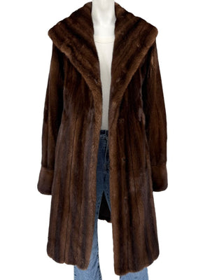 NAFA North American Ranch Mink Full-Length Fur Coat – Fits Like a Small