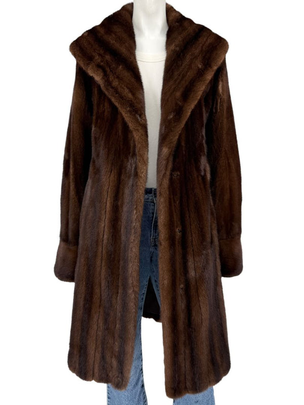 NAFA North American Ranch Mink Full-Length Fur Coat – Fits Like a Small
