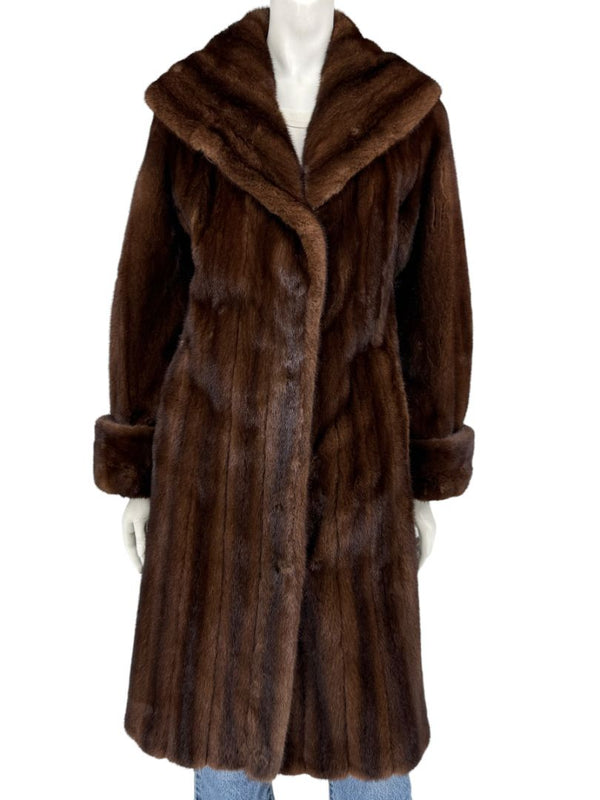 NAFA North American Ranch Mink Full-Length Fur Coat – Fits Like a Small
