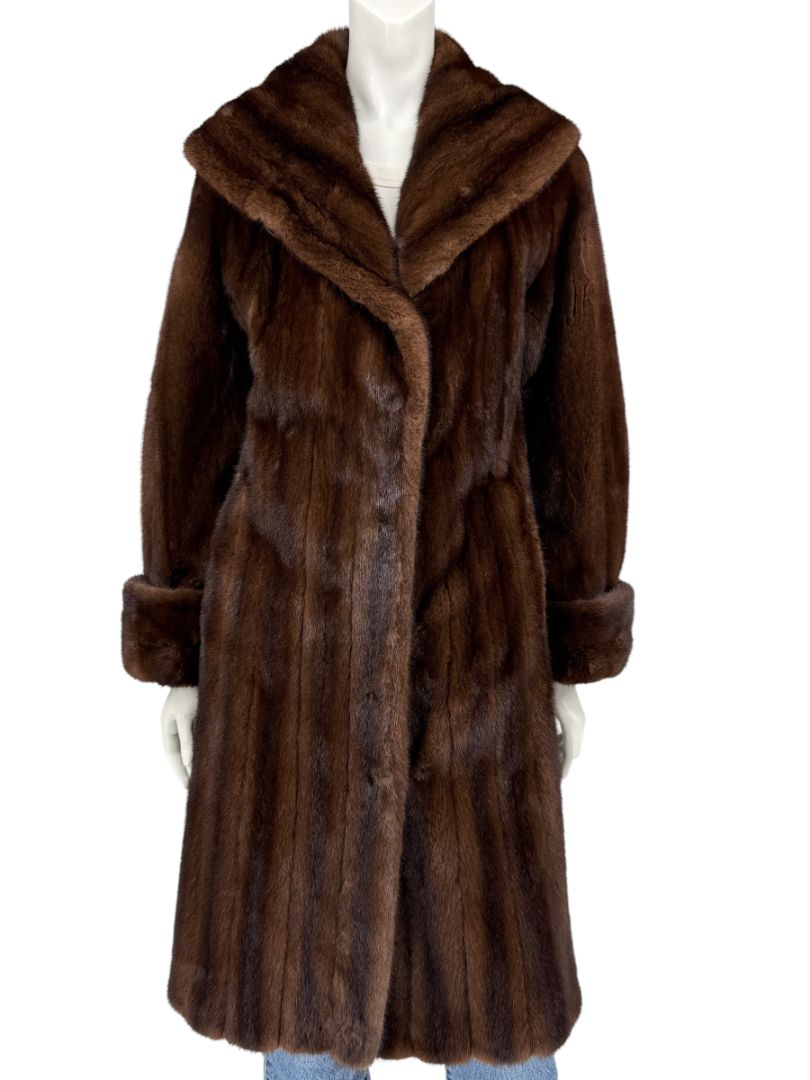 NAFA North American Ranch Mink Full-Length Fur Coat – Fits Like a Small