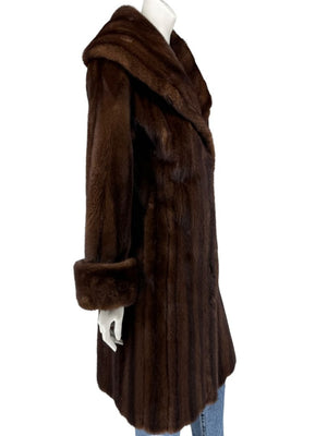 NAFA North American Ranch Mink Full-Length Fur Coat – Fits Like a Small