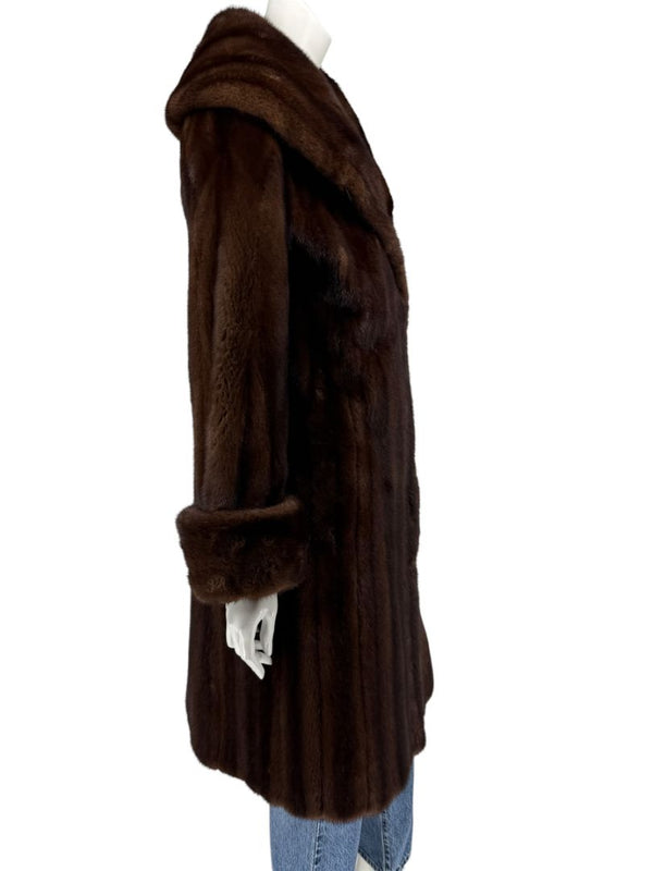 NAFA North American Ranch Mink Full-Length Fur Coat – Fits Like a Small