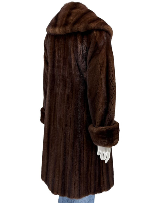 NAFA North American Ranch Mink Full-Length Fur Coat – Fits Like a Small